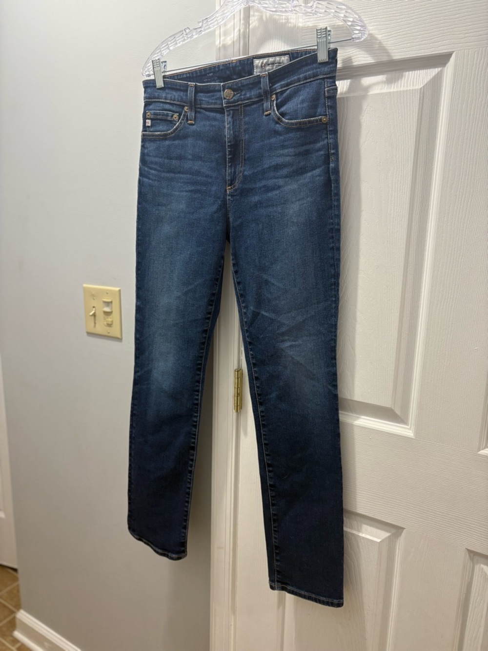 AG Adriano Goldschmied Mari Mid Rise Slim Straight Jeans Size 29
